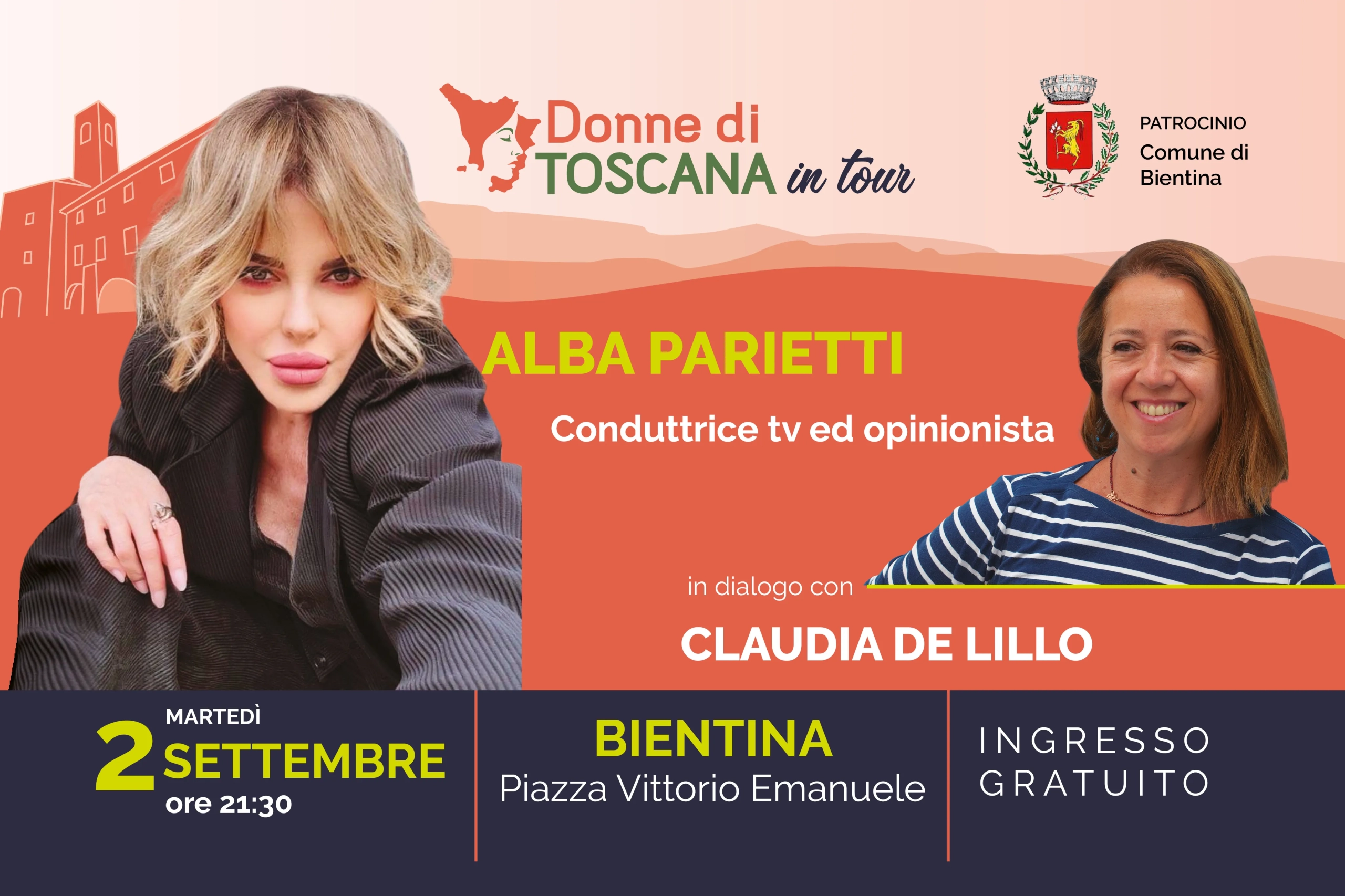 Donne di Toscana in tour evento a Bientina 2 Settembre. Presidente Sonia Luca