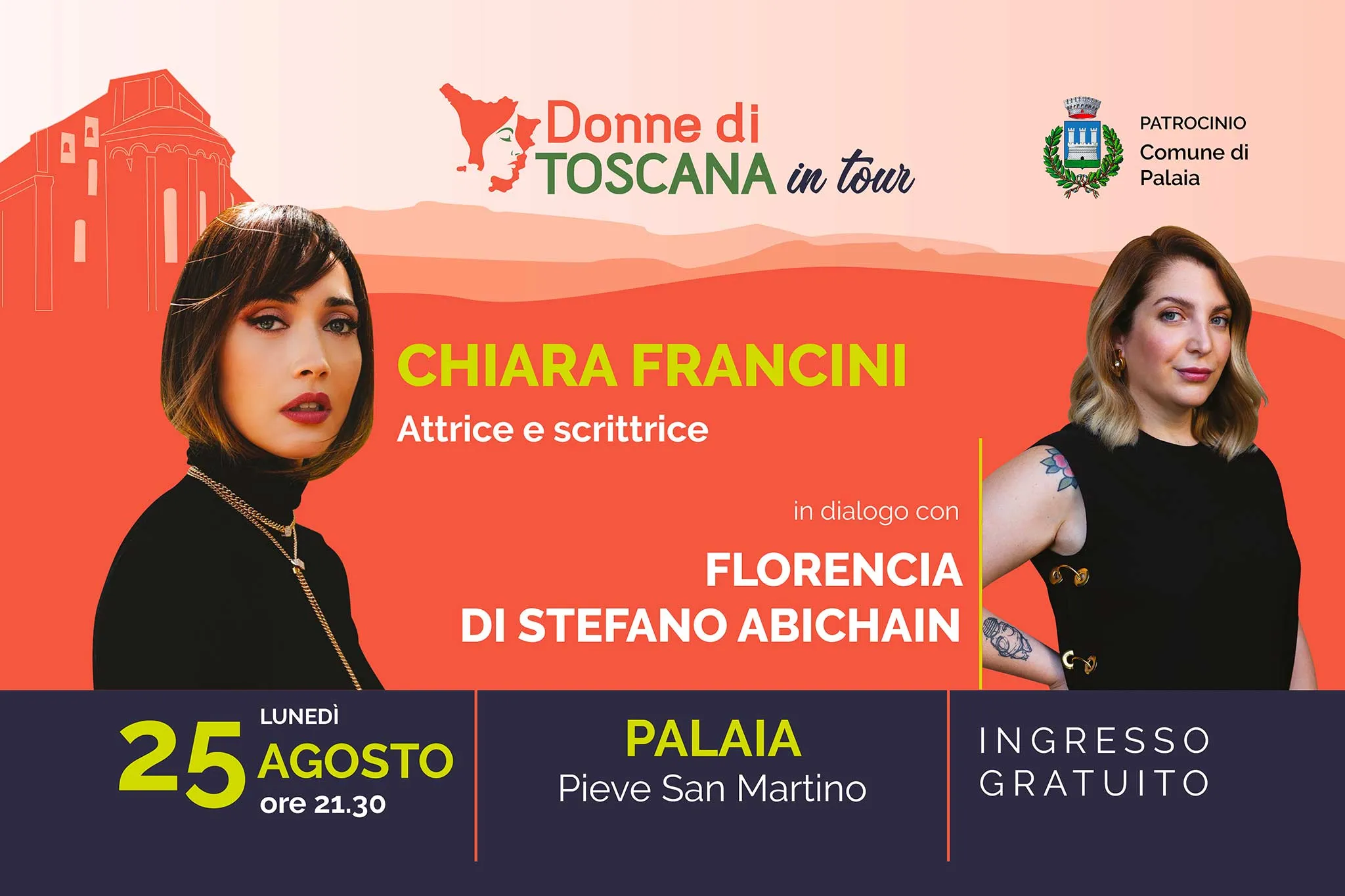 Donne di Toscana in tour evento a Palaia 25 Agosto. Presidente Sonia Luca