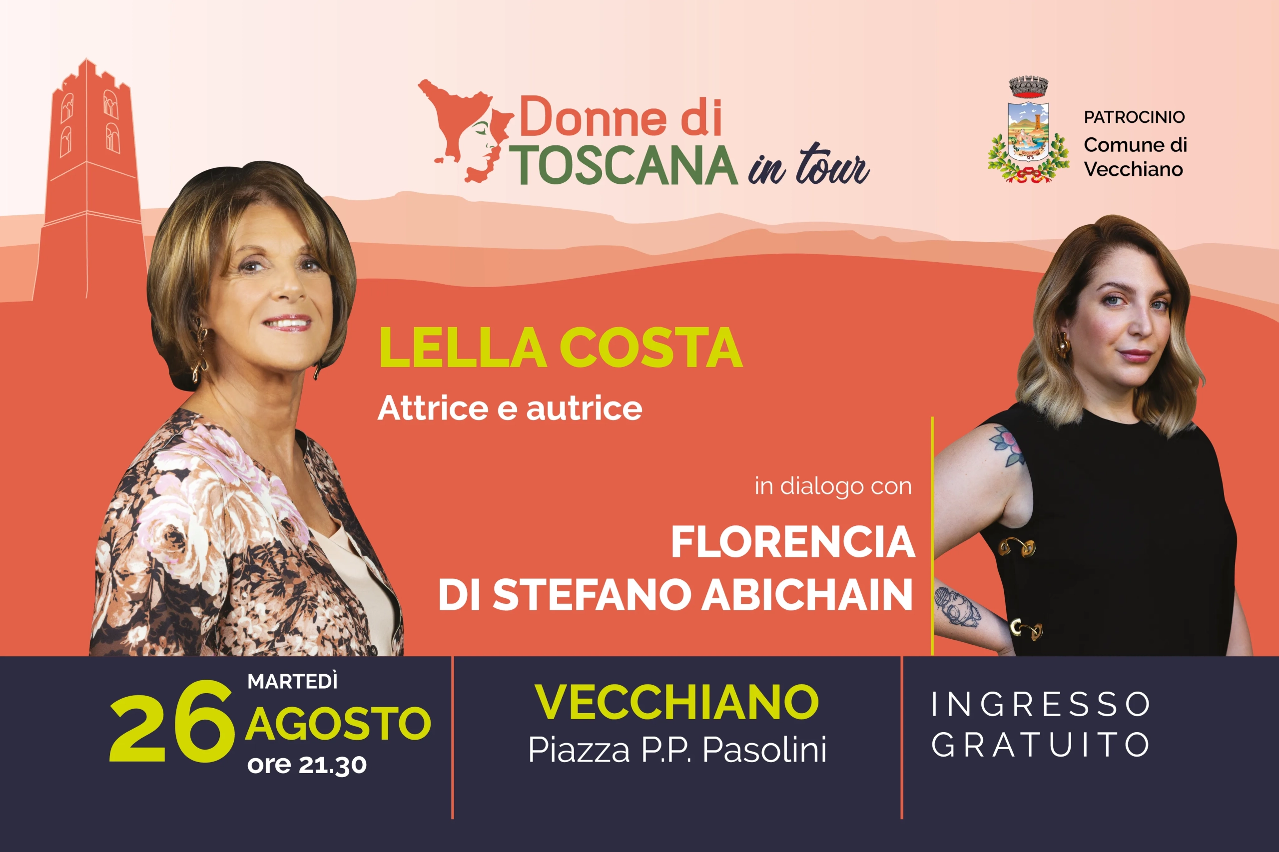 Donne di Toscana in tour evento a Vecchiano 26 Agosto. Presidente Sonia Luca