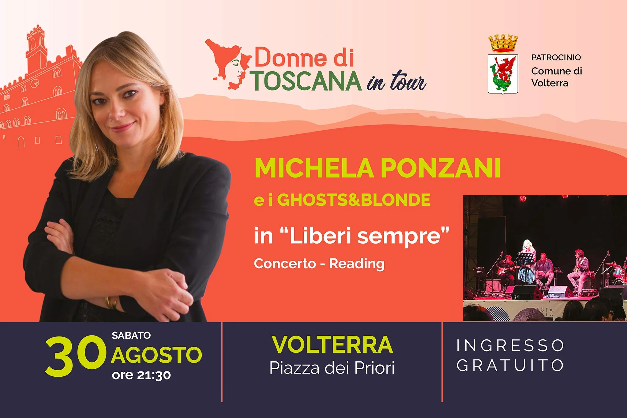 Donne di Toscana in tour evento a Volterra 30 Agosto. Presidente Sonia Luca