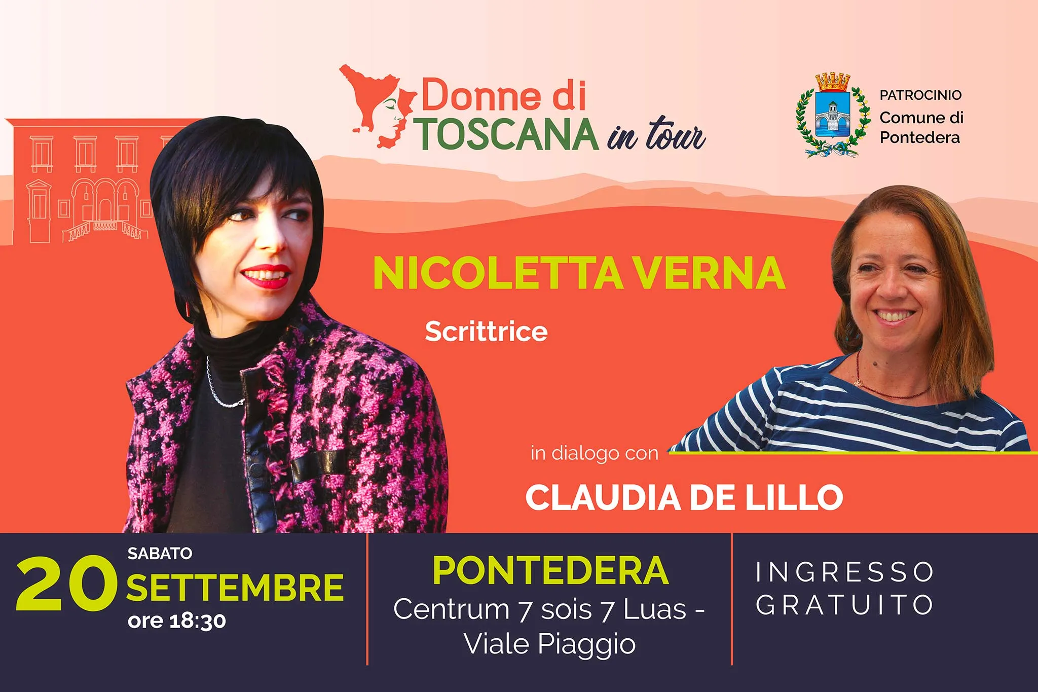 Donne di Toscana in tour evento a Pontedera 20 Settembre. Presidente Sonia Luca